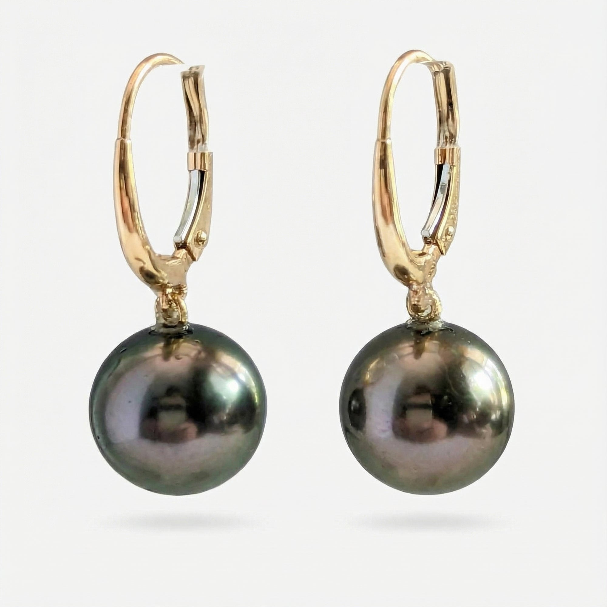 10-11mm Tahitian Pearl Dangle Lever-Back Earrings - Marina Korneev