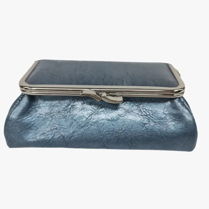 Icy Blue Genuine Leather Travel Bag - Marina Korneev