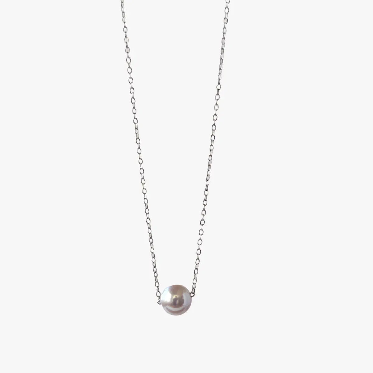 Japanese Akoya Pearl Solitaire Chain Necklace
