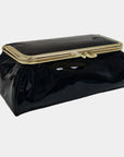 Laquered Black Smooth Genuine Leather Travel Bag (Copy) - Cosmetic Bag