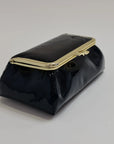 Laquered Black Smooth Genuine Leather Travel Bag (Copy) - Cosmetic Bag