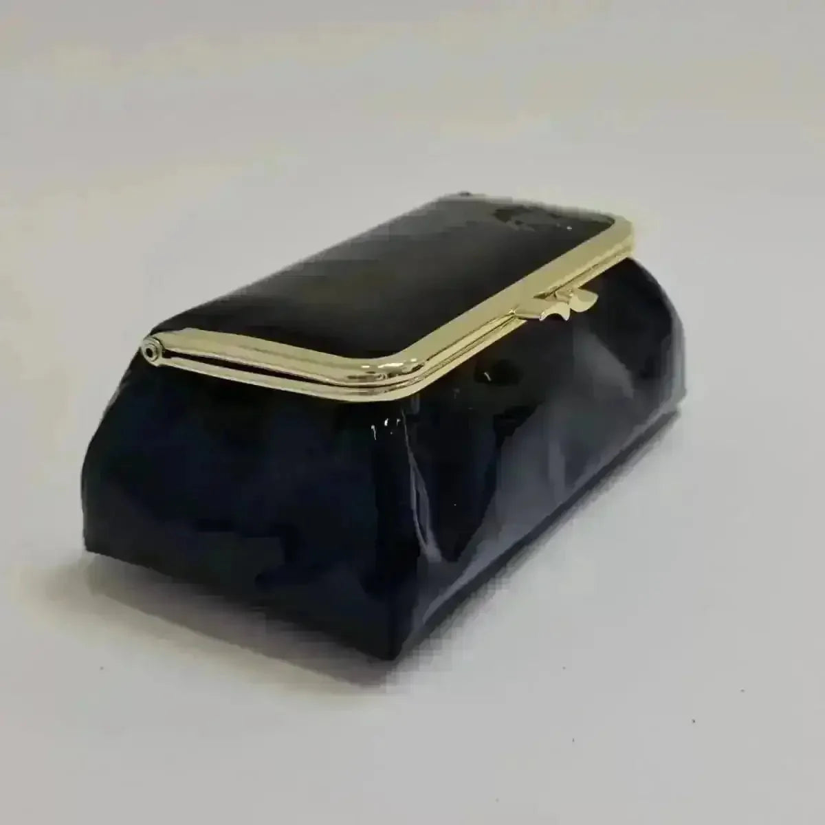 Laquered Black Smooth Genuine Leather Travel Bag - Marina Korneev