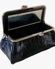 Shiny Blue Croc Genuine Leather Travel Bag - Marina Korneev Fine Pearls