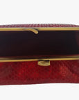 Laquered Red Snake Genuine Leather Travel Bag - Marina Korneev