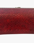 Laquered Red Snake Genuine Leather Travel Bag - Marina Korneev