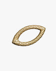 a gold ring on a white background