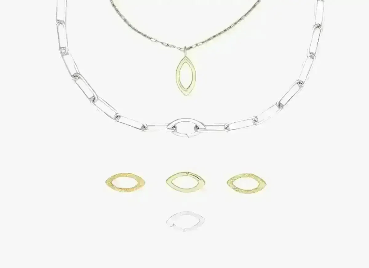 Marquise - Shaped Carabiner Clasp - Marina Korneev