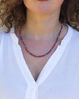 Mediterranean Coral and Sleeping Beauty Turquoise Necklace Marina Pearls