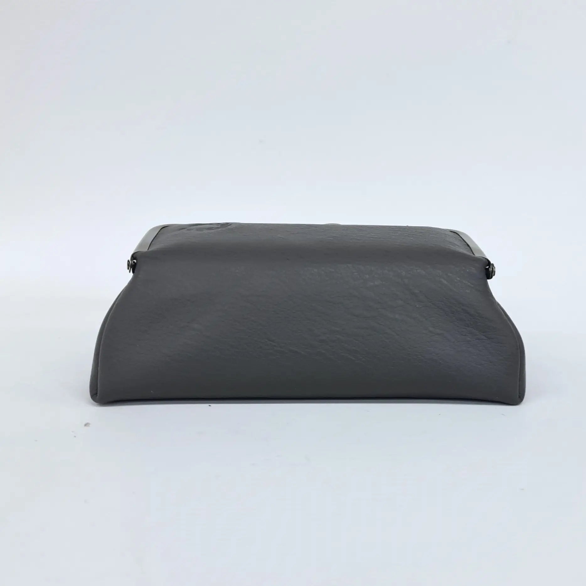 Mouse Gray Handmade Genuine Leather Travel Bag - Cosmetic Bag