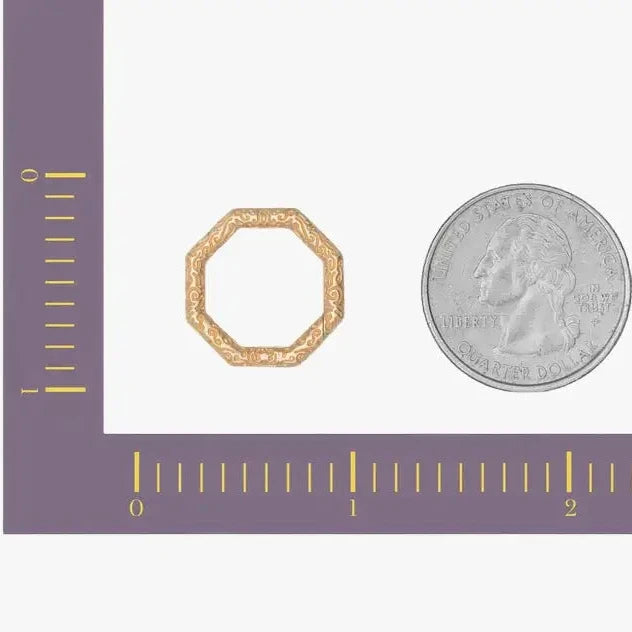 Octagon-Shaped Carabiner Clasp Charm - Marina Korneev