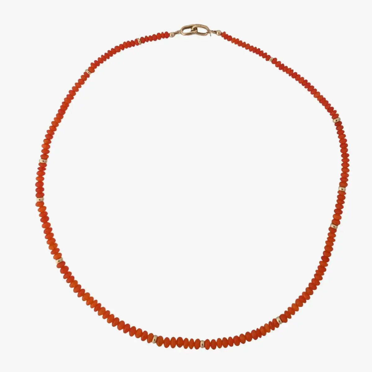 Orange Ethiopian Opal Necklace - Marina Korneev Fine Pearls