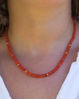 Orange Ethiopian Opal Necklace - Marina Korneev Fine Pearls