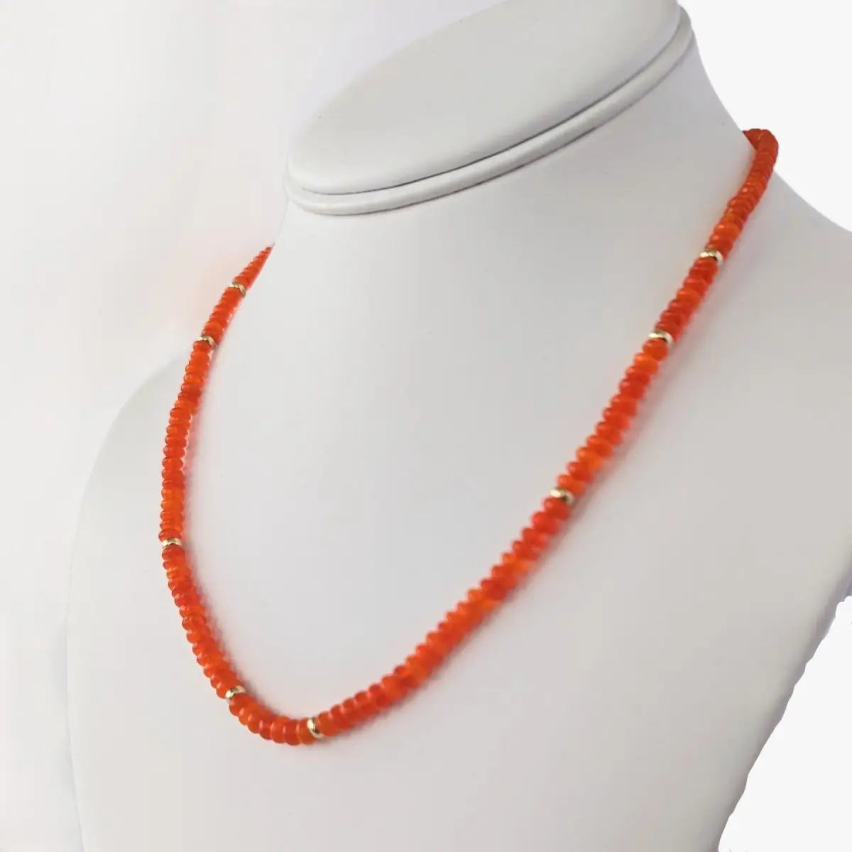 Orange Ethiopian Opal Necklace - Marina Korneev Fine Pearls