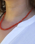 Orange Ethiopian Opal Necklace - Marina Korneev Fine Pearls