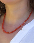 Orange Ethiopian Opal Necklace - Marina Korneev Fine Pearls