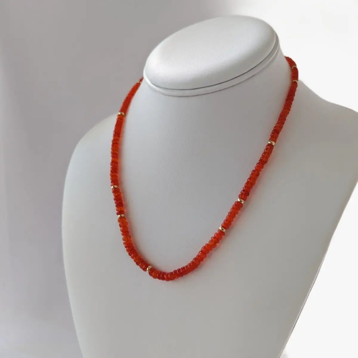 Orange Ethiopian Opal Necklace - Marina Korneev Fine Pearls