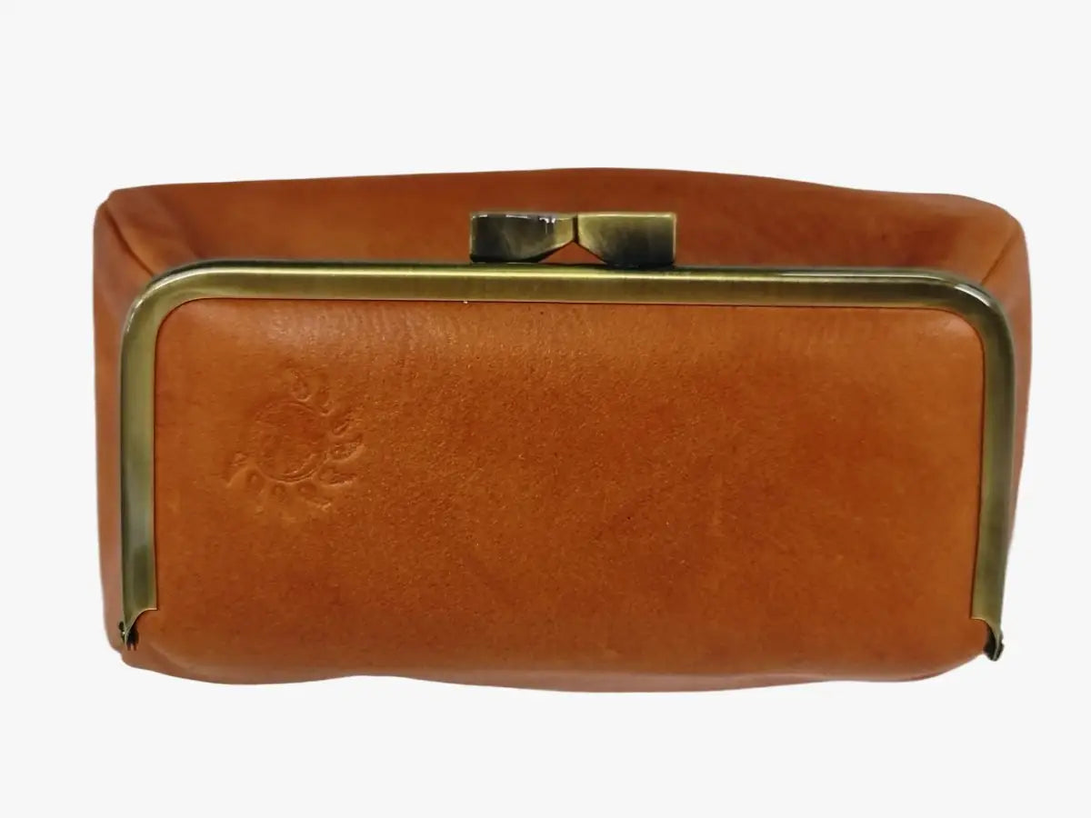 Orange Genuine Leather Travel Bag - Marina Korneev