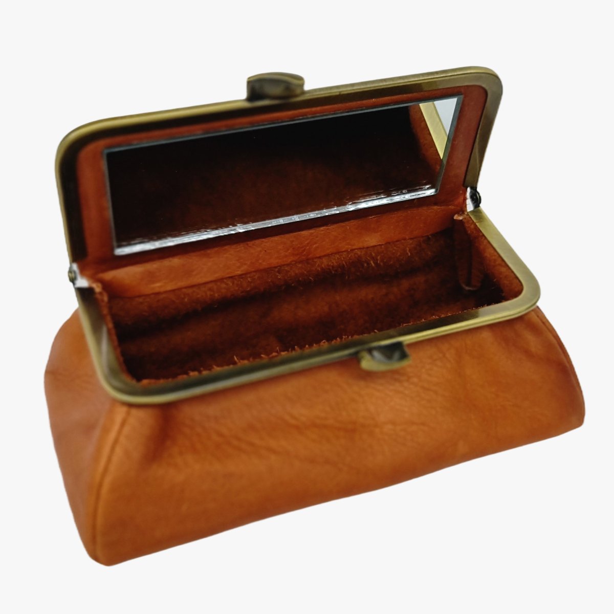 Orange Genuine Leather Travel Bag - Marina Korneev