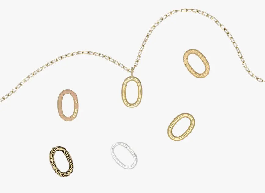 Oval-Shaped Carabiner Clasp Charm - Marina Korneev