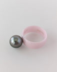 Pearl and Ceramic Ring - Marina Korneev