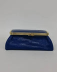 Royal Blue Handmade Genuine Leather Travel Bag - Cosmetic Bag