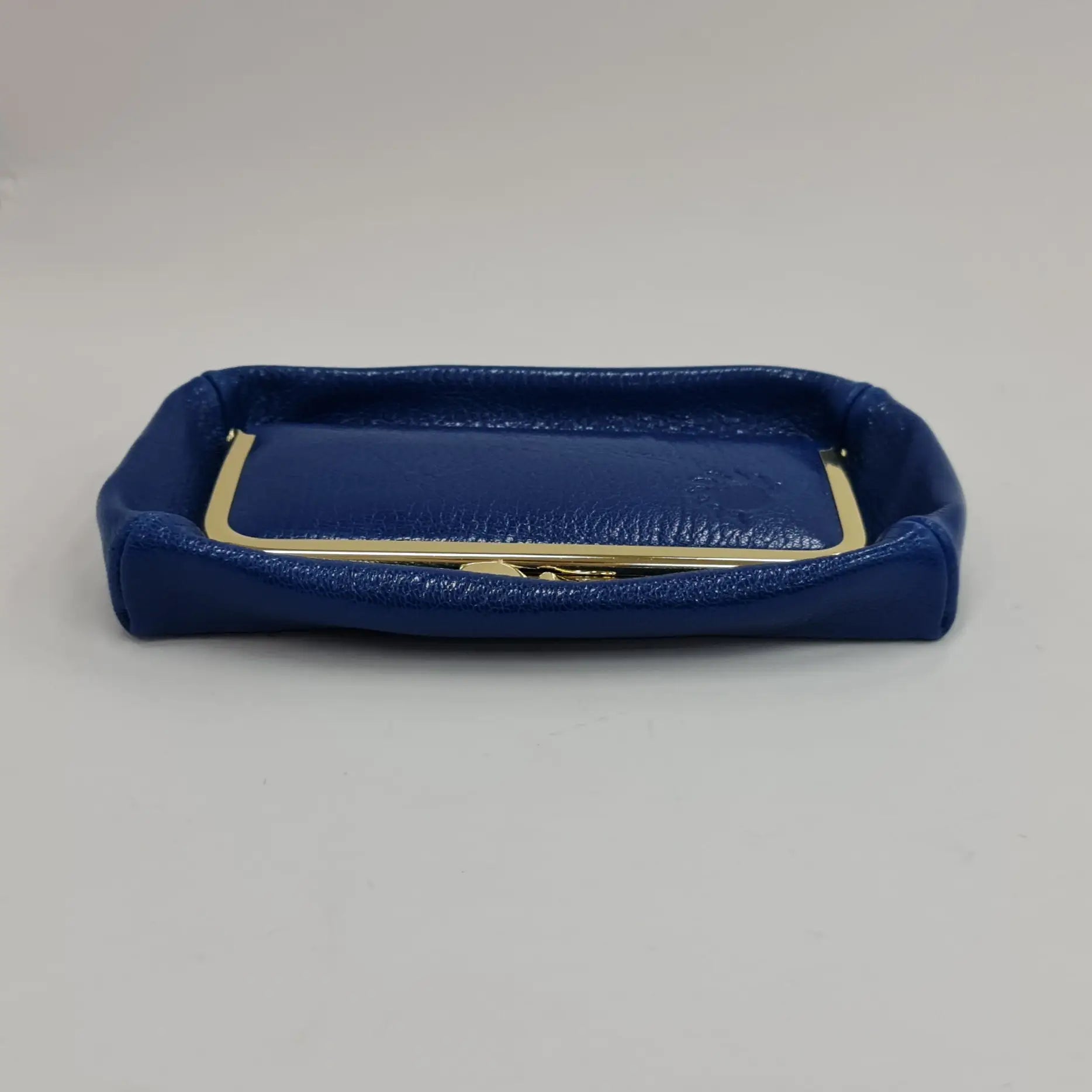 Royal Blue Handmade Genuine Leather Travel Bag - Cosmetic Bag