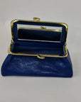 Royal Blue Handmade Genuine Leather Travel Bag - Cosmetic Bag