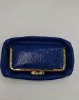 Royal Blue Handmade Genuine Leather Travel Bag - Cosmetic Bag