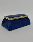 Royal Blue Handmade Genuine Leather Travel Bag - Cosmetic Bag