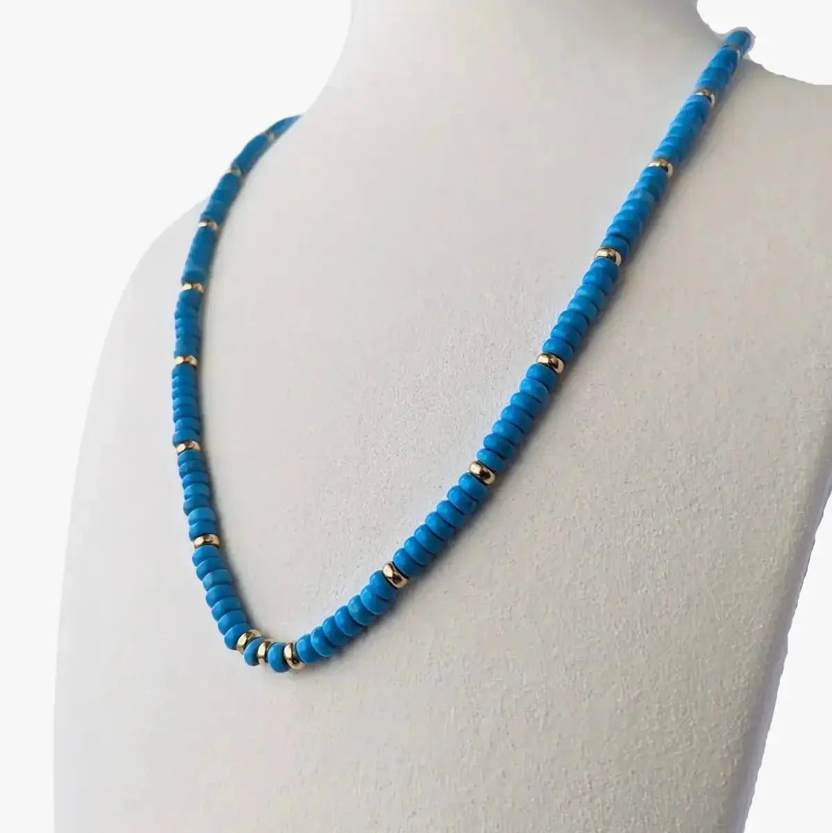 Sleeping Beauty Turquoise and Gold Necklace - Marina Korneev