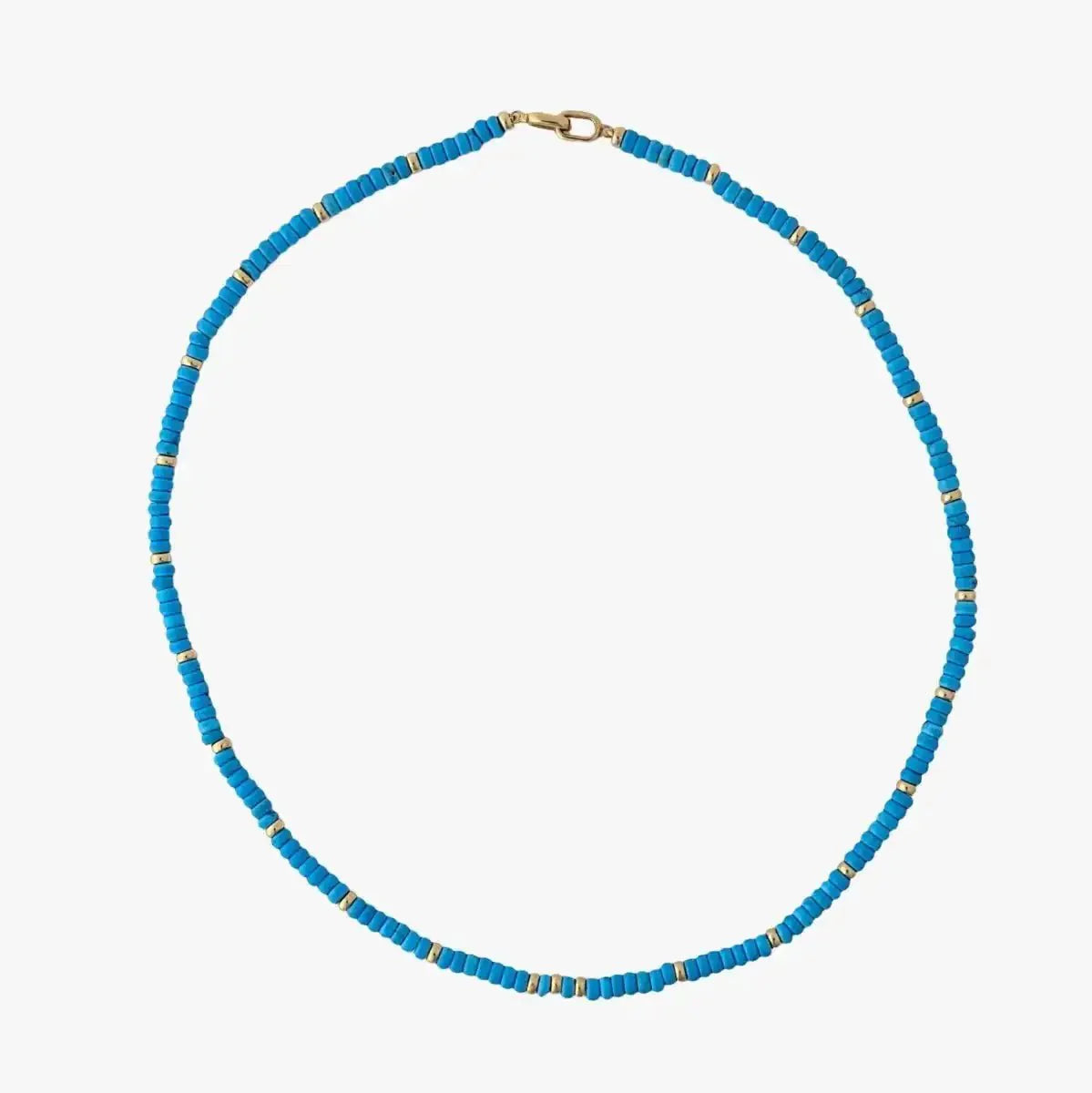 Sleeping Beauty Turquoise and Gold Necklace - Marina Korneev