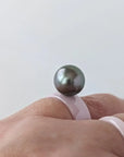 Tahitian Pearl and Ceramic Ring - Marina Korneev Fine Pearls