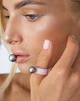 Tahitian Pearl and Ceramic Ring - Marina Korneev Fine Pearls