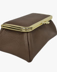 Taupe Genuine Leather Travel Bag - Marina Korneev