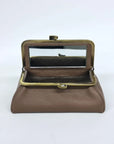 Taupe Handmade Genuine Leather Travel Bag - Cosmetic Bag