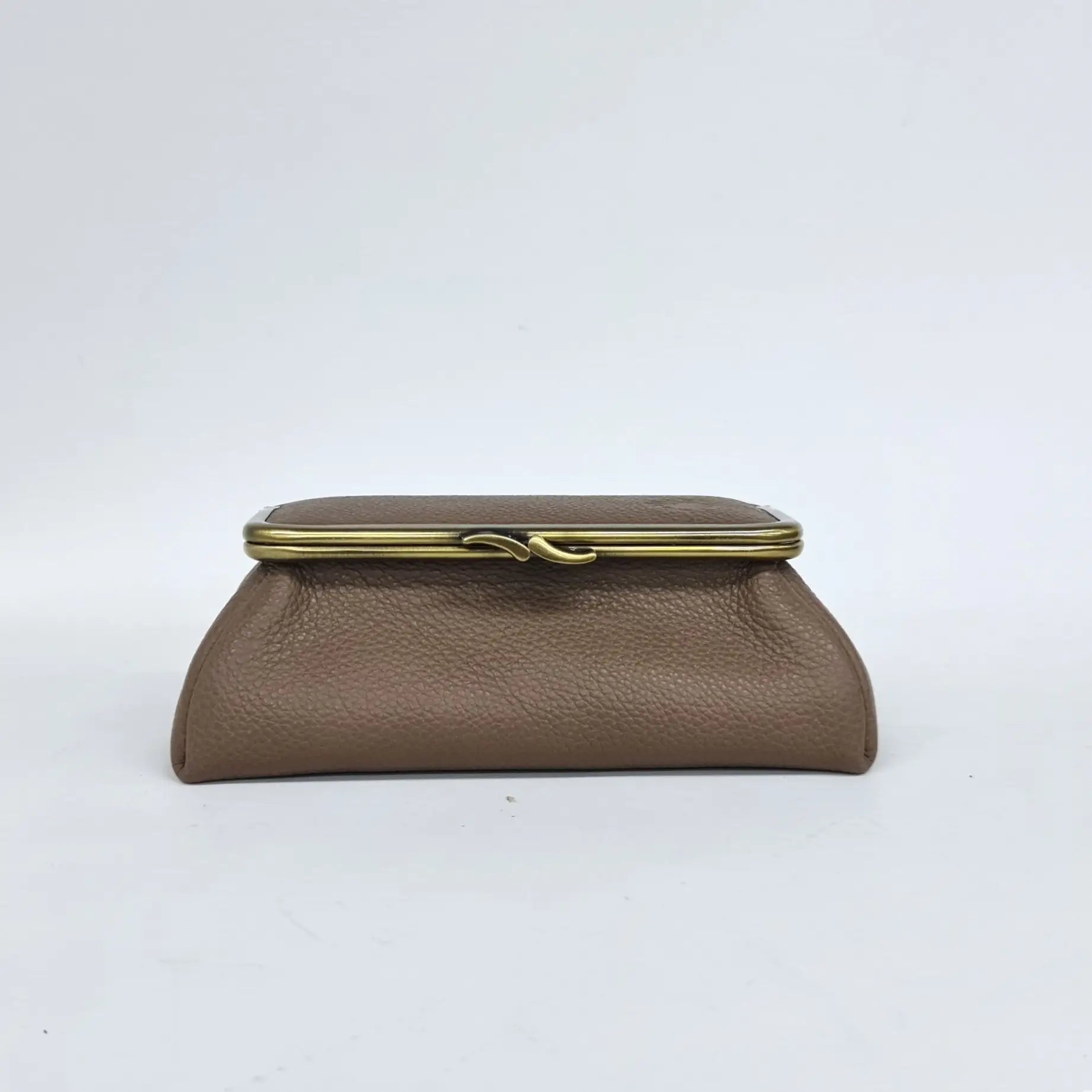 Taupe Handmade Genuine Leather Travel Bag - Cosmetic Bag