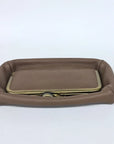 Taupe Handmade Genuine Leather Travel Bag - Cosmetic Bag