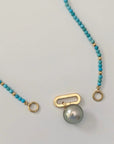 Tiny Arizona Turquoise Bead Add - a - Clasp Necklace Elegant Necklaces by Marina Korneev