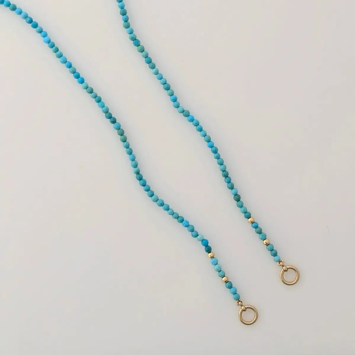 Tiny Arizona Turquoise Bead Claspless Necklace - Marina Korneev