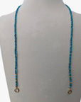 Tiny Arizona Turquoise Bead Claspless Necklace - Marina Korneev