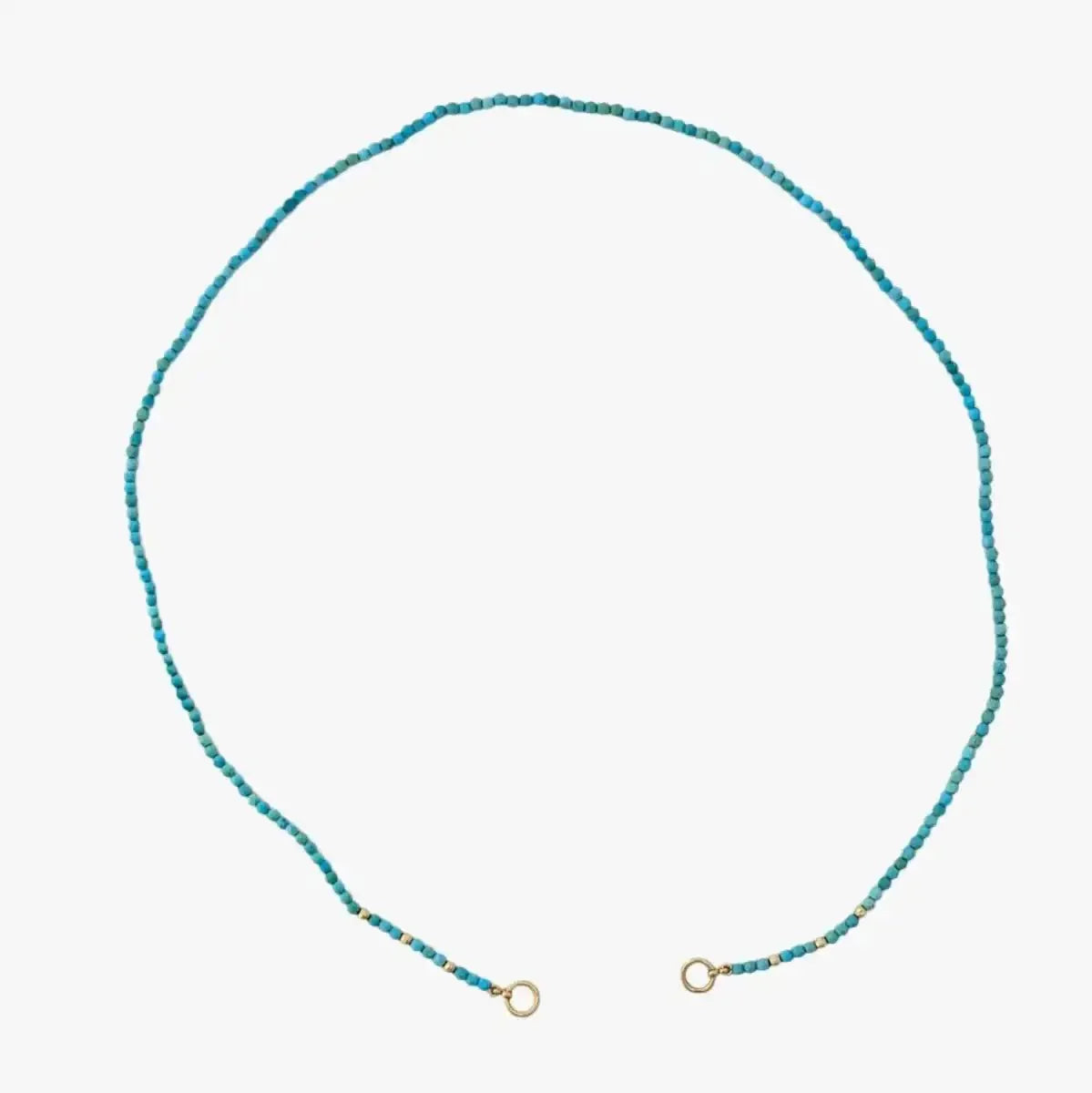 Tiny Arizona Turquoise Bead Claspless Necklace - Marina Korneev