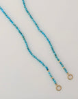 Tiny Arizona Turquoise Bead Claspless Necklace - Marina Korneev