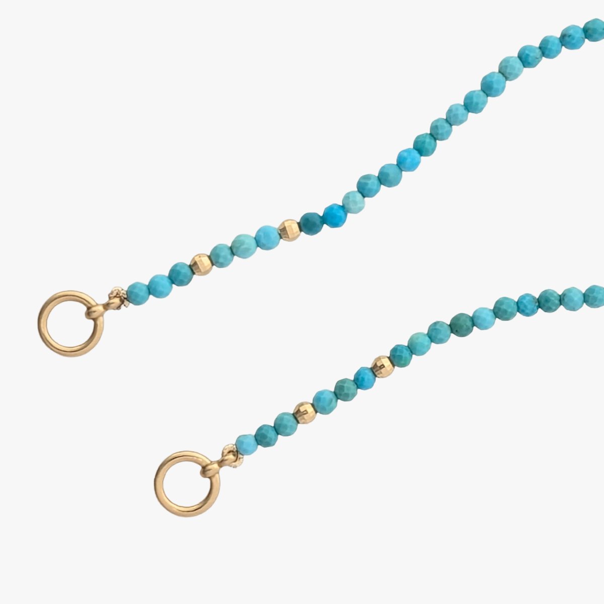 Tiny Arizona Turquoise Bead Claspless Necklace - Marina Korneev