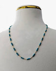 Tiny Arizona Turquoise Beads Gold Chain Station Necklace - Marina Korneev