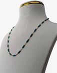 Tiny Arizona Turquoise Beads Gold Chain Station Necklace - Marina Korneev