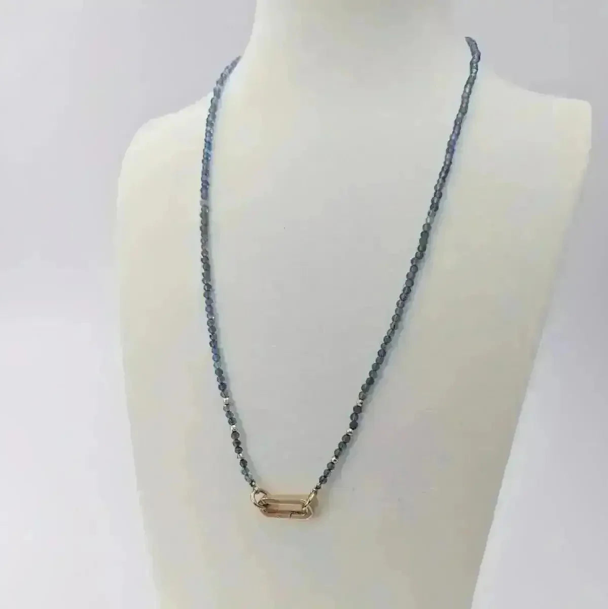 Tiny Santa Maria Aquamarine Bead Add - a - Clasp Necklace - Marina Korneev