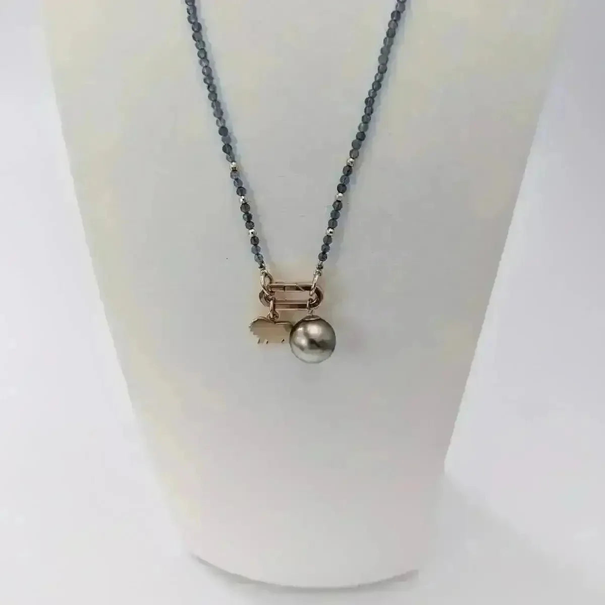 Tiny Santa Maria Aquamarine Bead Add - a - Clasp Necklace - Marina Korneev