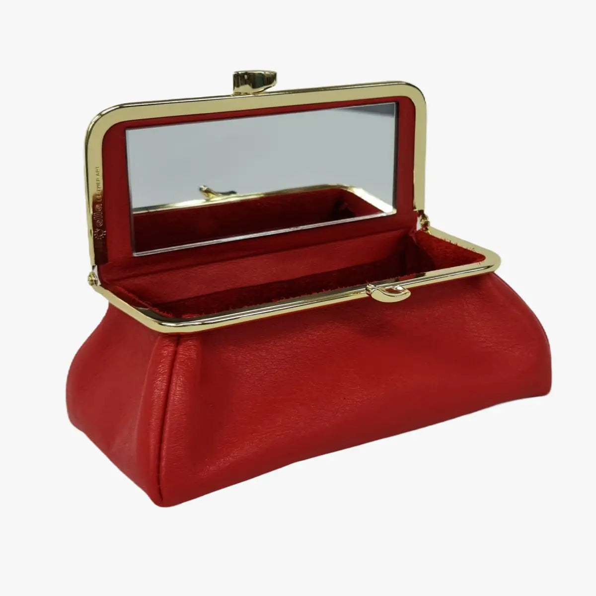 Tomato Red Genuine Leather Travel Bag - Marina Korneev