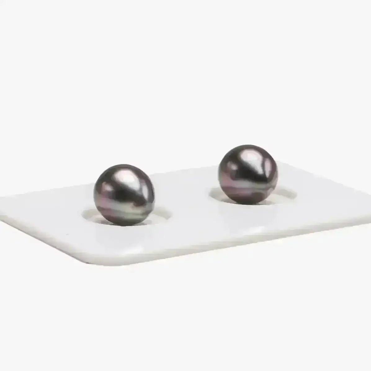 TPr002 - 8 - 9mm Tahitian Pearl Pair - Marina Korneev