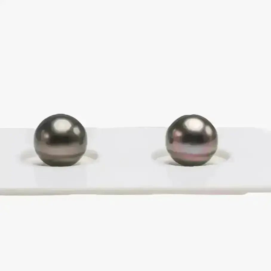 TPr002 - 8 - 9mm Tahitian Pearl Pair - Marina Korneev